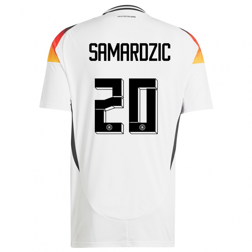 Kandiny Herren Deutschland Lazar Samardzic #20 Weiß Heimtrikot Trikot 24-26 T-Shirt