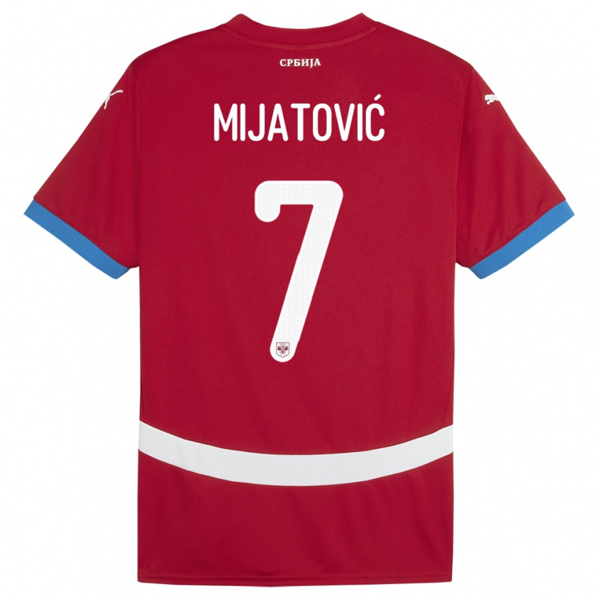 Kandiny Herren Serbien Milica Mijatovic #7 Rot Heimtrikot Trikot 24-26 T-Shirt