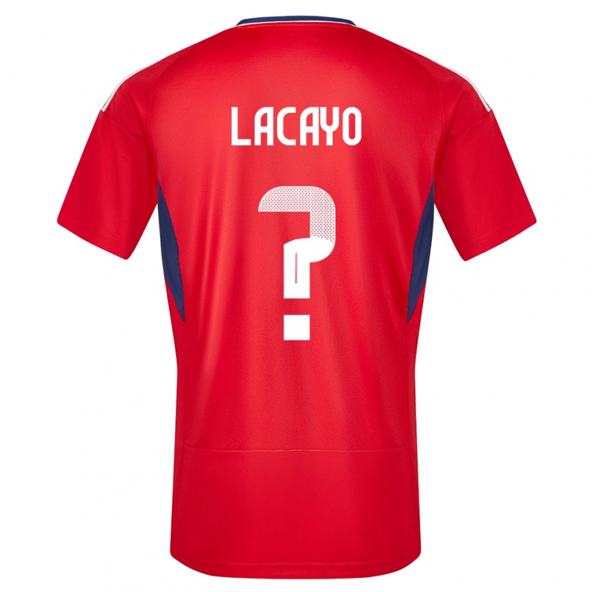 Kandiny Herren Costa Rica Marcelo Lacayo #0 Rot Heimtrikot Trikot 24-26 T-Shirt