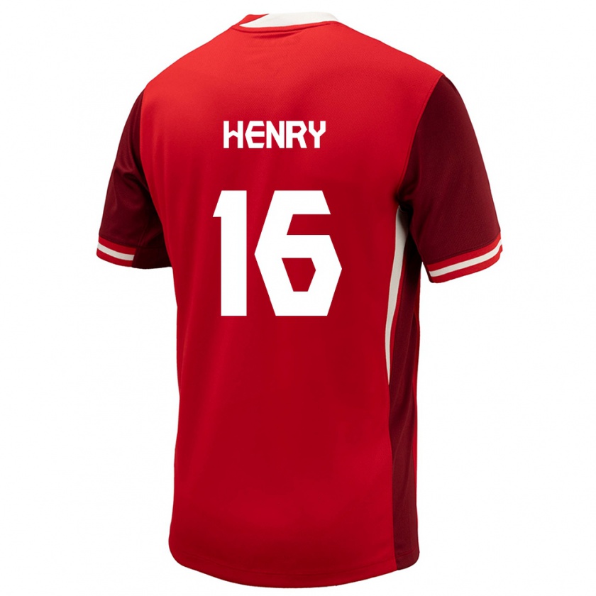 Kandiny Herren Kanada Maël Henry #16 Rot Heimtrikot Trikot 24-26 T-Shirt