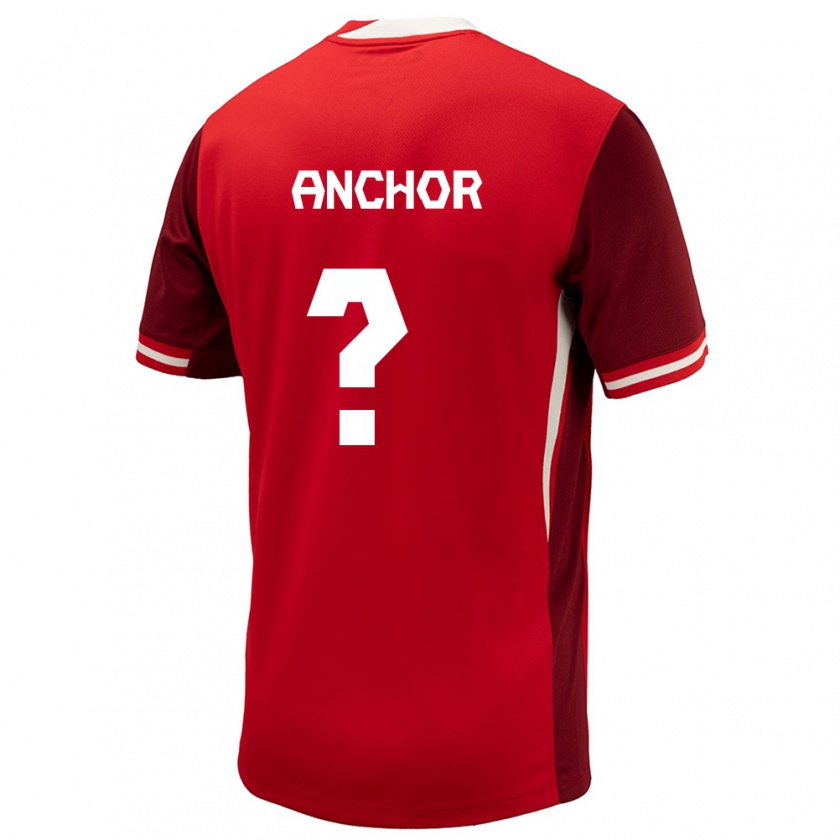 Kandiny Herren Kanada Max Anchor #0 Rot Heimtrikot Trikot 24-26 T-Shirt