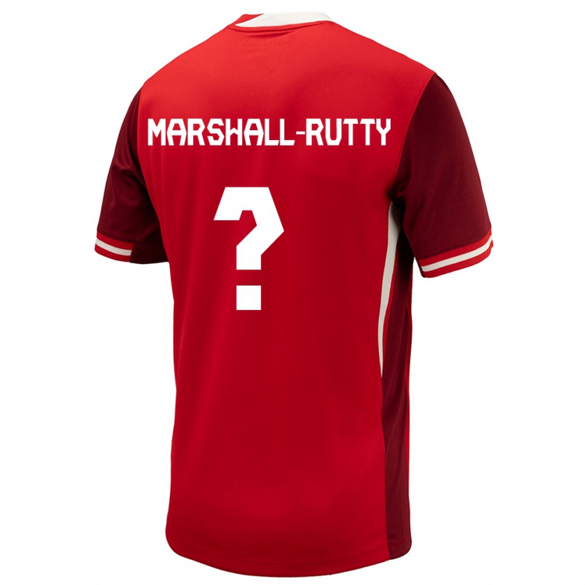 Kandiny Herren Kanada Jahkeele Marshall Rutty #0 Rot Heimtrikot Trikot 24-26 T-Shirt