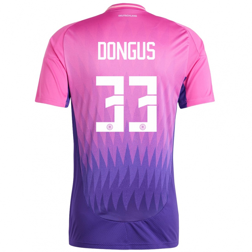 Kandiny Herren Deutschland Fabienne Dongus #33 Pink Lila Auswärtstrikot Trikot 24-26 T-Shirt