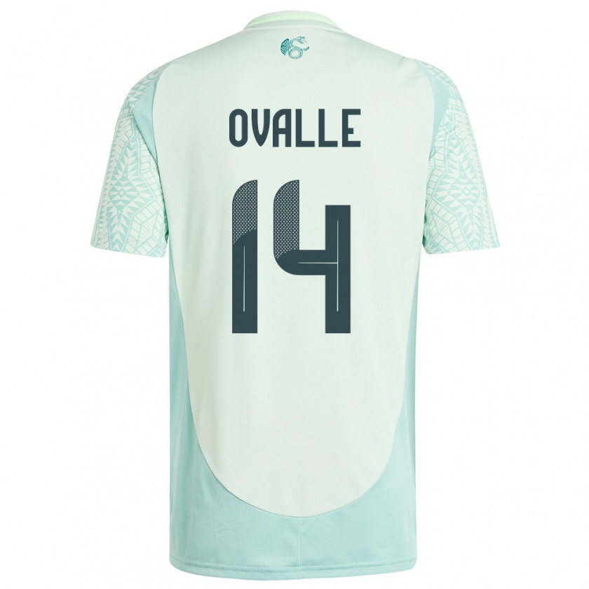 Kandiny Herren Mexiko Jacqueline Ovalle #14 Leinengrün Auswärtstrikot Trikot 24-26 T-Shirt