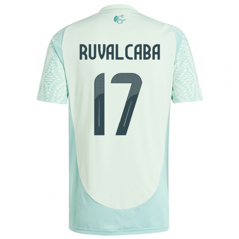 Kandiny Herren Mexiko Jorge Ruvalcaba #17 Leinengrün Auswärtstrikot Trikot 24-26 T-Shirt