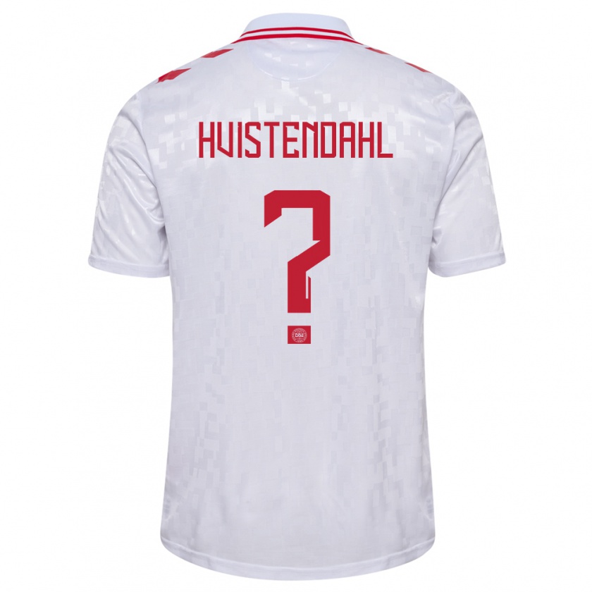 Kandiny Herren Dänemark Johan Hvistendahl #0 Weiß Auswärtstrikot Trikot 24-26 T-Shirt