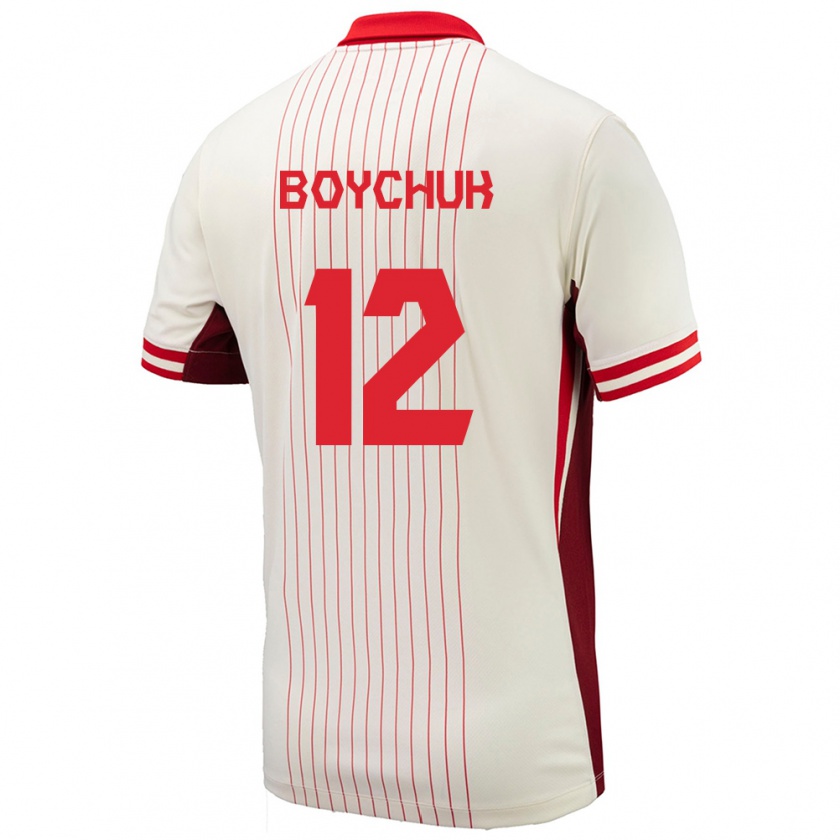 Kandiny Herren Kanada Tanya Boychuk #12 Weiß Auswärtstrikot Trikot 24-26 T-Shirt