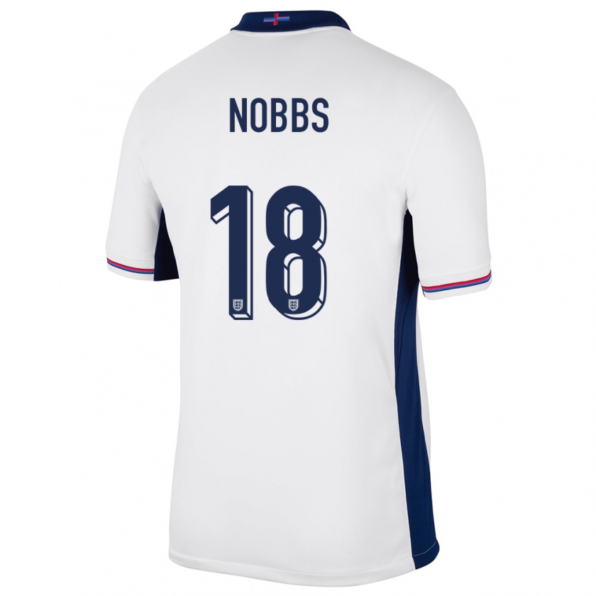 Kandiny Damen England Jordan Nobbs #18 Weiß Heimtrikot Trikot 24-26 T-Shirt
