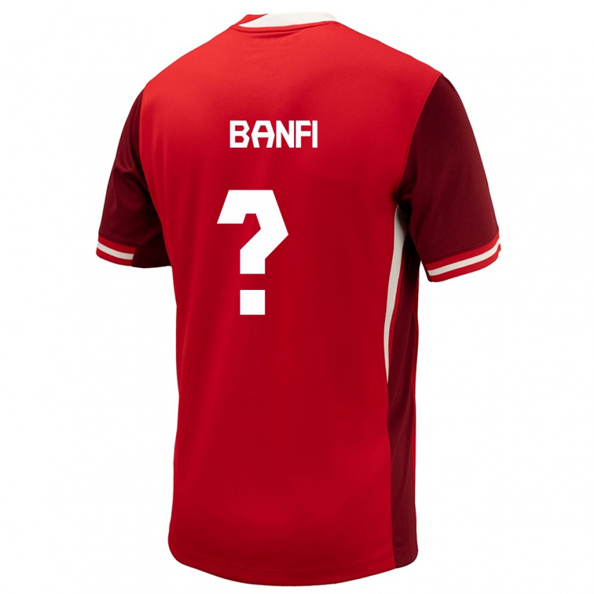 Kandiny Damen Kanada Samuel Banfi #0 Rot Heimtrikot Trikot 24-26 T-Shirt