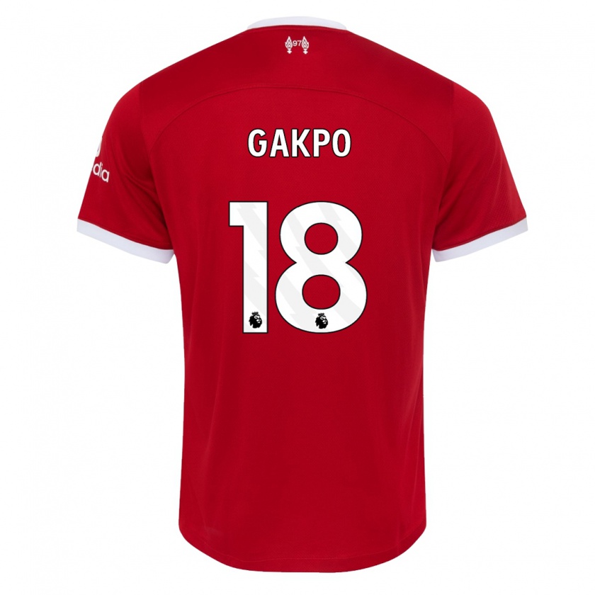 Kandiny Kinder Cody Gakpo #18 Rot Heimtrikot Trikot 2023/24 T-Shirt