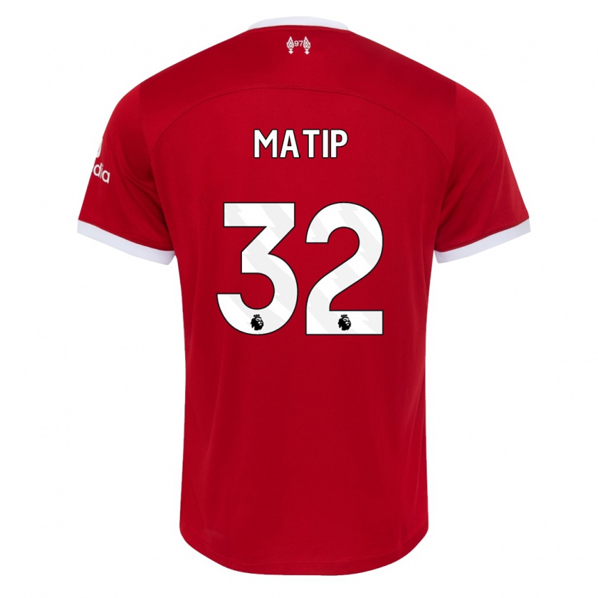 Kandiny Kinder Joel Matip #32 Rot Heimtrikot Trikot 2023/24 T-Shirt