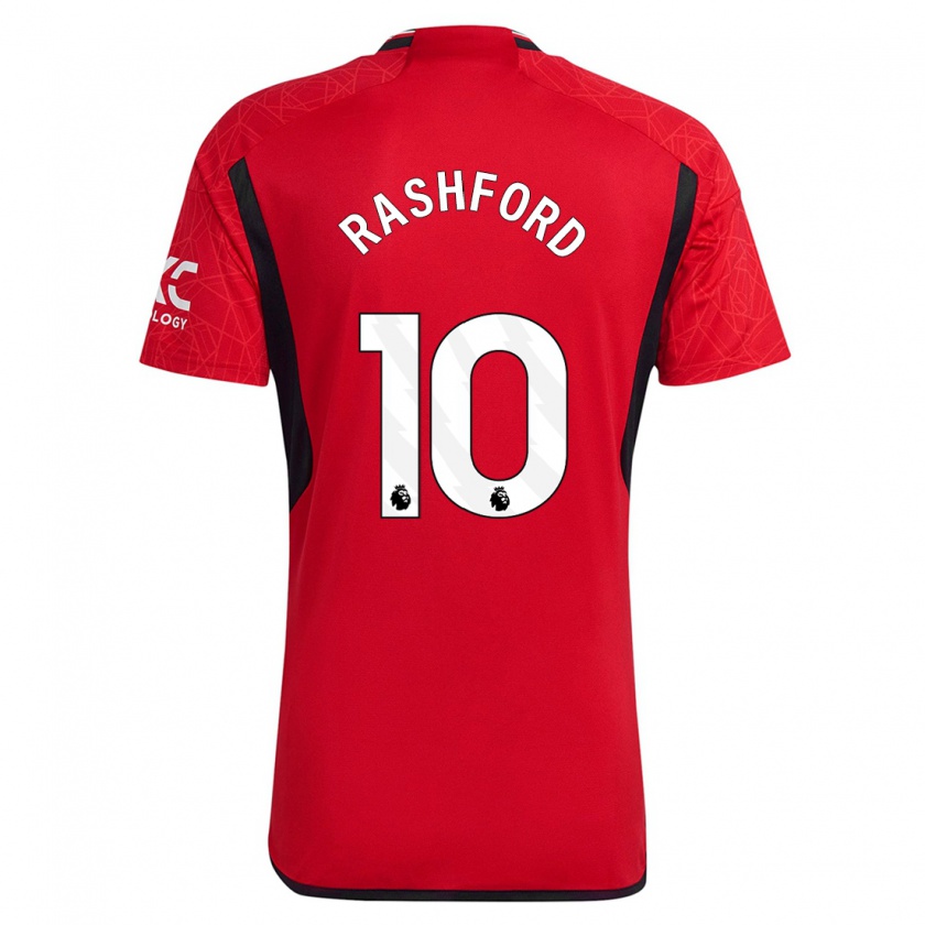 Kandiny Kinder Marcus Rashford #10 Rot Heimtrikot Trikot 2023/24 T-Shirt