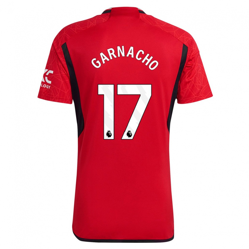 Kandiny Kinder Alejandro Garnacho #17 Rot Heimtrikot Trikot 2023/24 T-Shirt