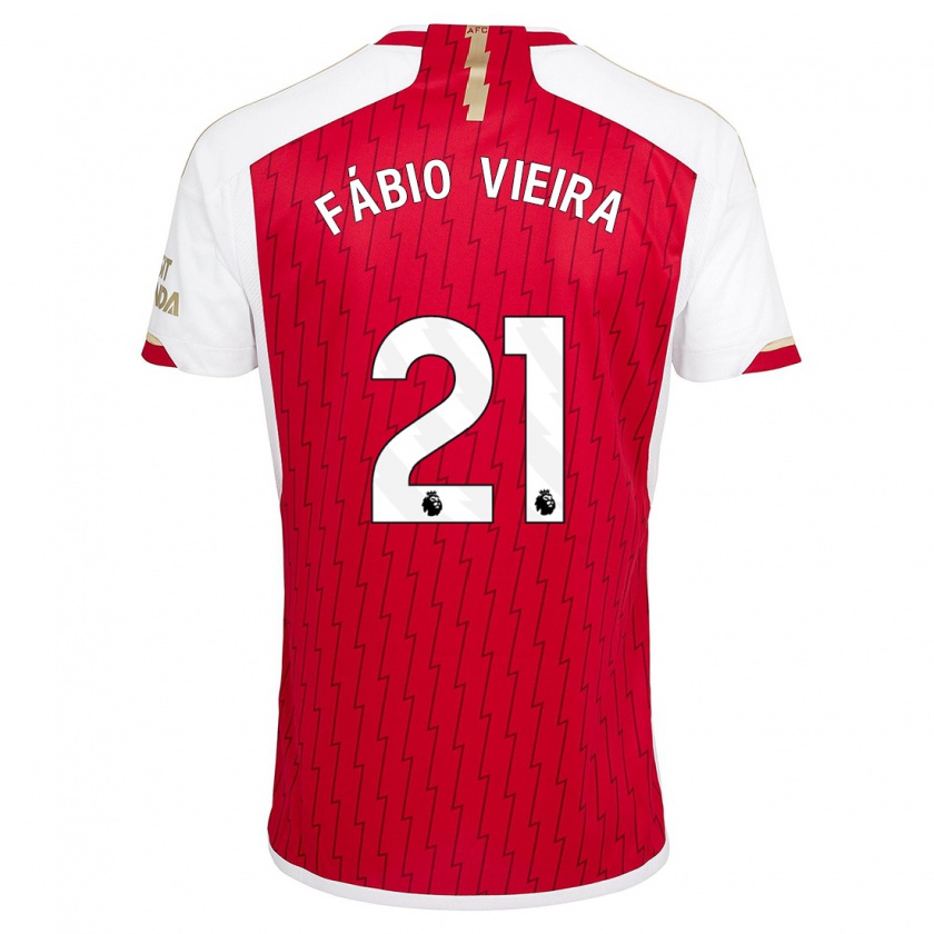 Kandiny Kinder Fábio Vieira #21 Rot Heimtrikot Trikot 2023/24 T-Shirt