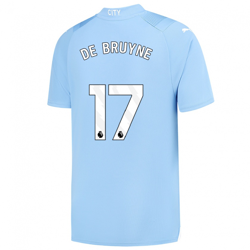 Kandiny Kinder Kevin De Bruyne #17 Hellblau Heimtrikot Trikot 2023/24 T-Shirt
