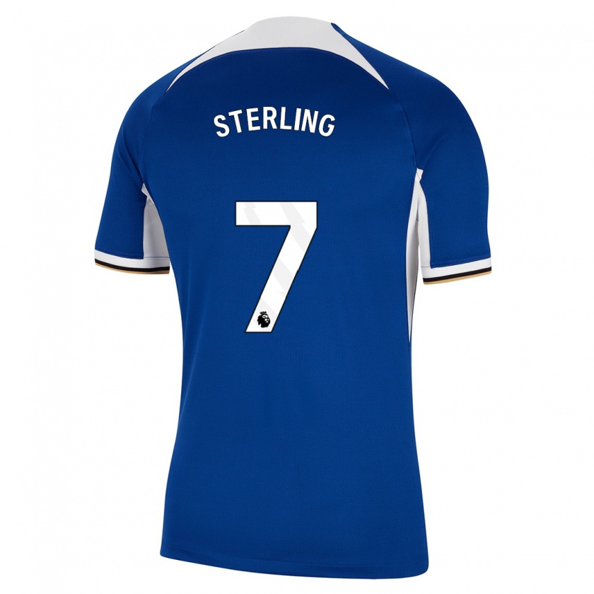 Kandiny Kinder Raheem Sterling #7 Blau Heimtrikot Trikot 2023/24 T-Shirt