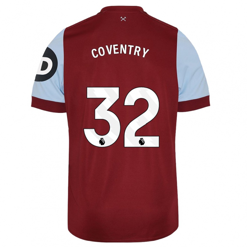 Kandiny Kinder Conor Coventry #32 Kastanienbraun Heimtrikot Trikot 2023/24 T-Shirt