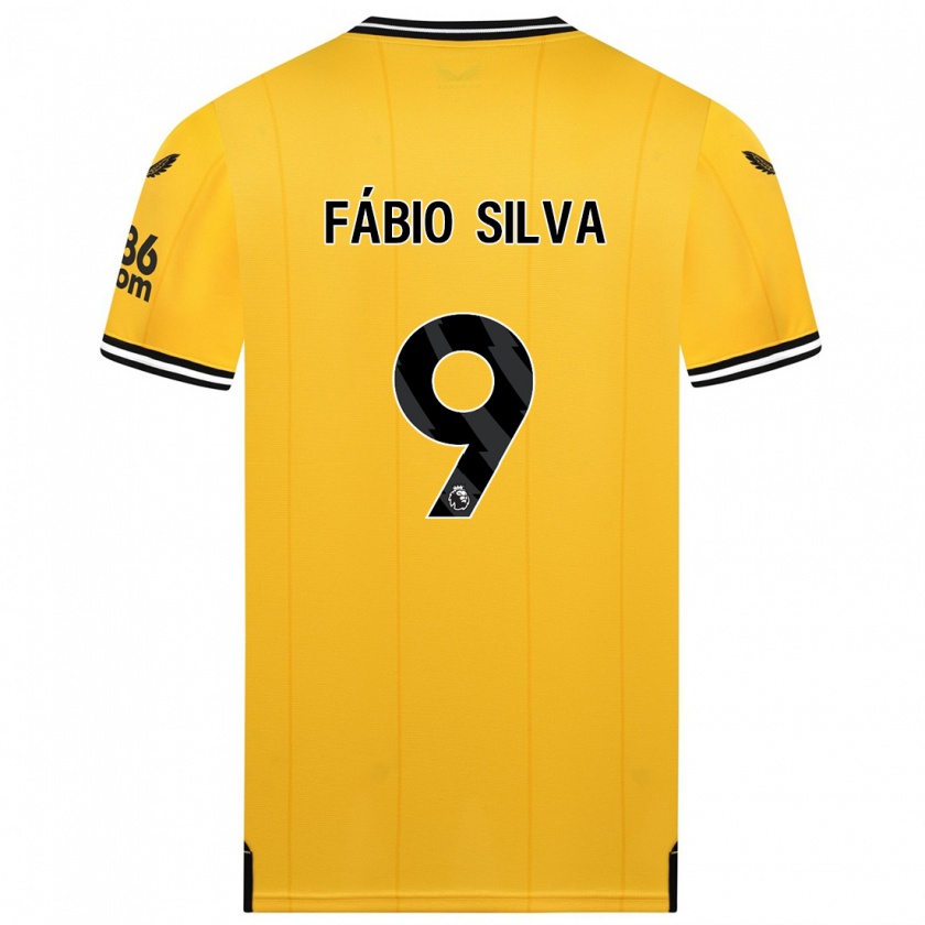Kandiny Kinder Fábio Silva #9 Gelb Heimtrikot Trikot 2023/24 T-Shirt