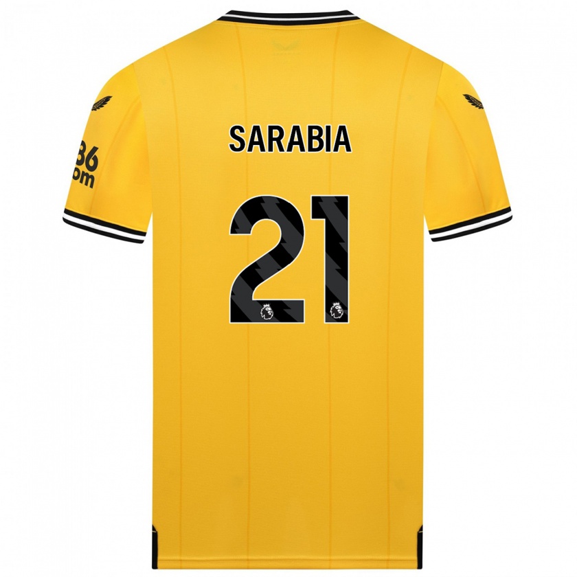 Kandiny Kinder Pablo Sarabia #21 Gelb Heimtrikot Trikot 2023/24 T-Shirt
