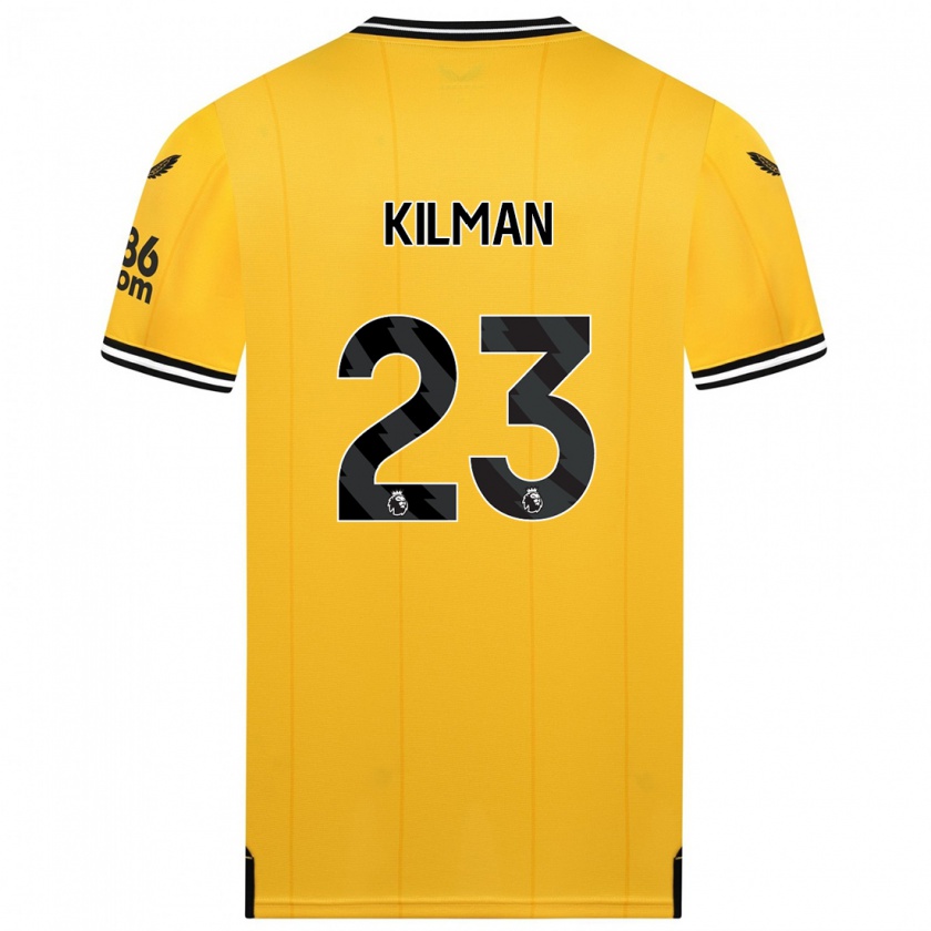 Kandiny Kinder Max Kilman #23 Gelb Heimtrikot Trikot 2023/24 T-Shirt