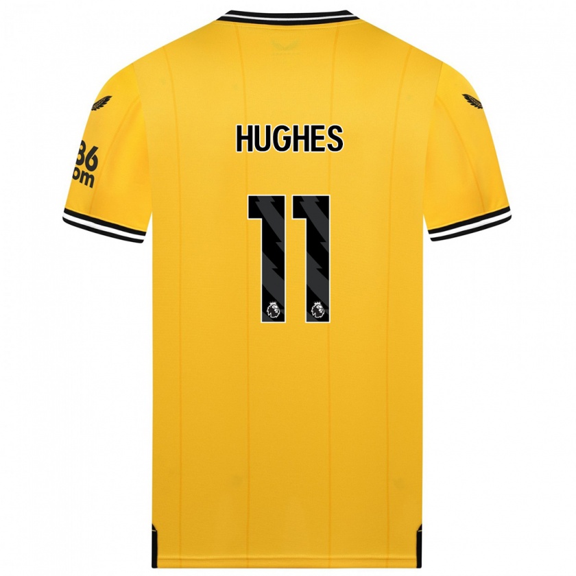 Kandiny Kinder Amber Hughes #11 Gelb Heimtrikot Trikot 2023/24 T-Shirt