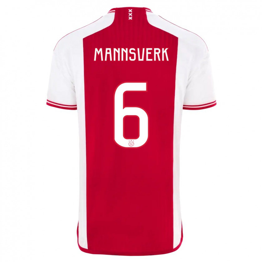 Kandiny Kinder Sivert Mannsverk #6 Rot-Weiss Heimtrikot Trikot 2023/24 T-Shirt
