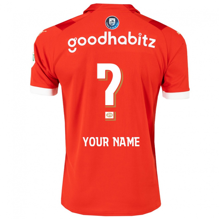 Kandiny Kinder Ihren Namen #0 Rot Heimtrikot Trikot 2023/24 T-Shirt