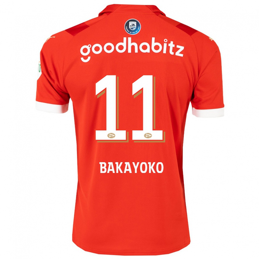 Kandiny Kinder Johan Bakayoko #11 Rot Heimtrikot Trikot 2023/24 T-Shirt