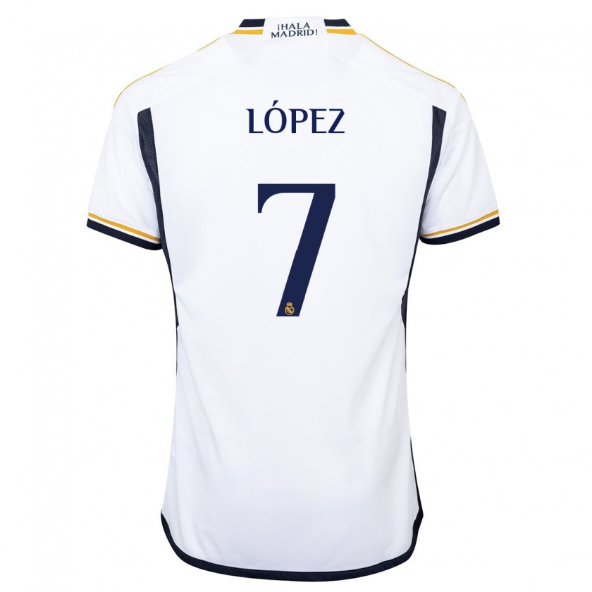 Kandiny Kinder Noel López #7 Weiß Heimtrikot Trikot 2023/24 T-Shirt