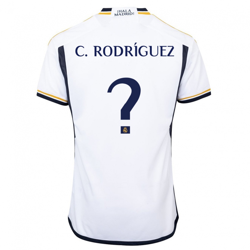 Kandiny Kinder Carlos Rodríguez #0 Weiß Heimtrikot Trikot 2023/24 T-Shirt