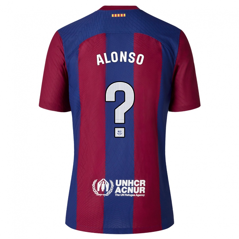 Kandiny Kinder Aáron Alonso #0 Rot Blau Heimtrikot Trikot 2023/24 T-Shirt