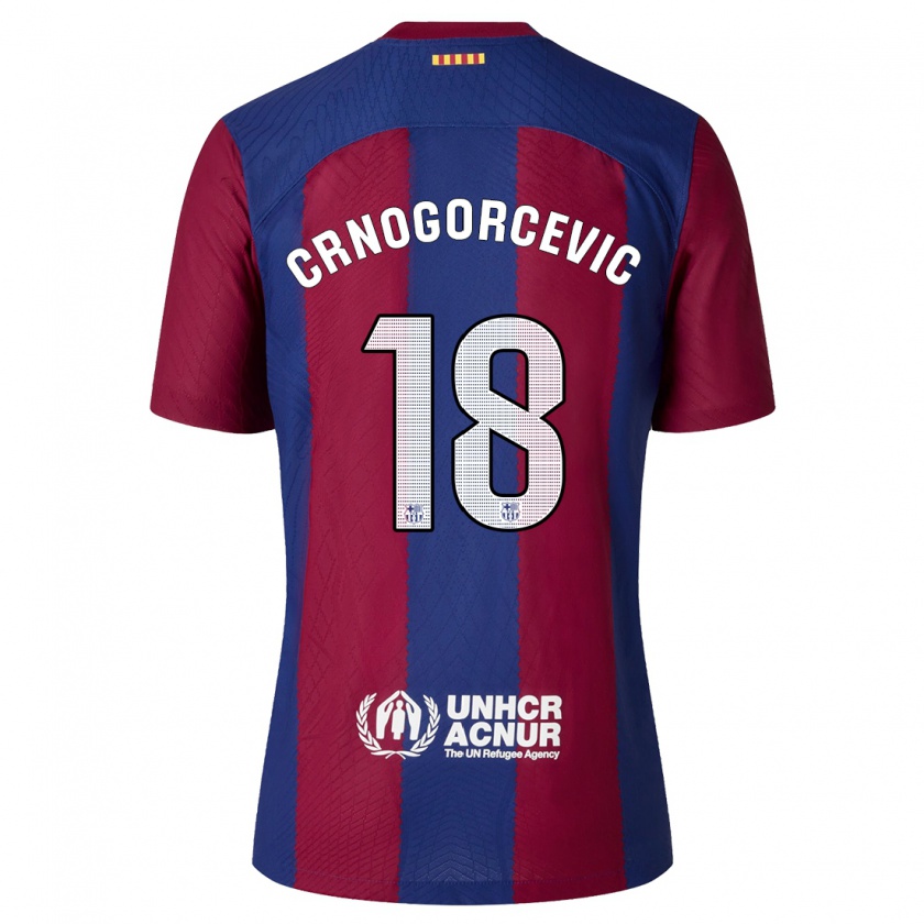 Kandiny Kinder Ana-Maria Crnogorcevic #18 Rot Blau Heimtrikot Trikot 2023/24 T-Shirt