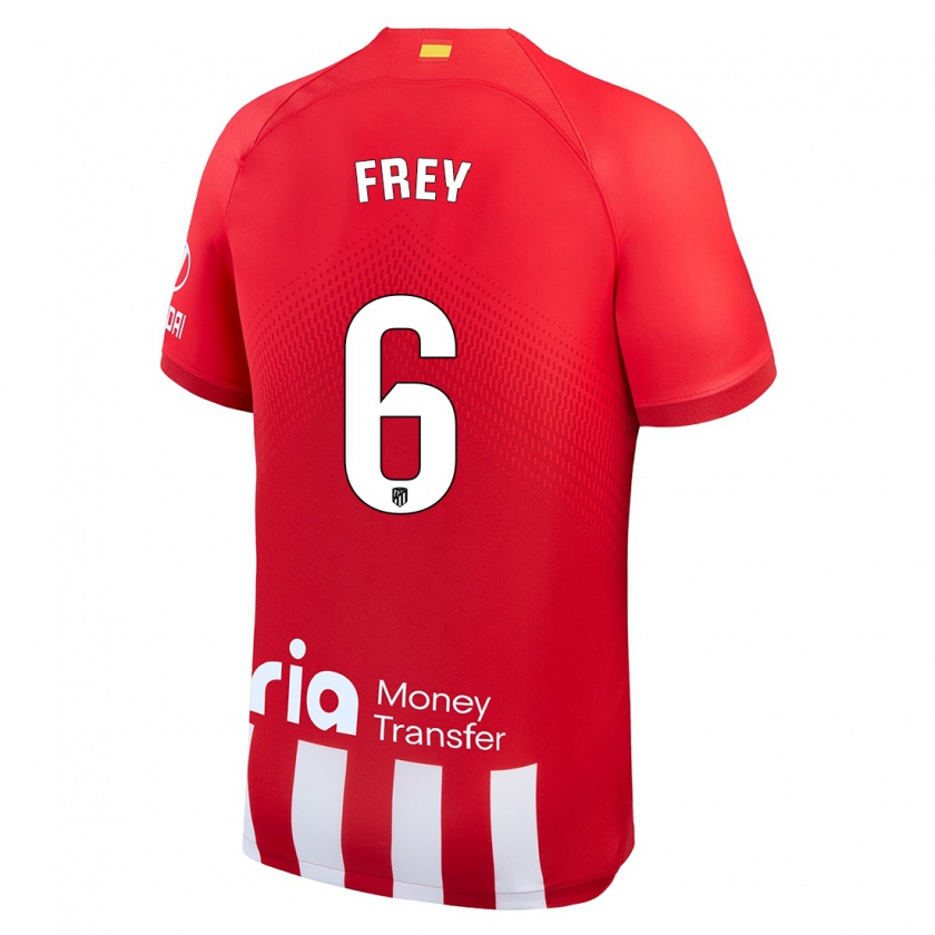Kandiny Kinder Darío Frey #6 Rot-Weiss Heimtrikot Trikot 2023/24 T-Shirt