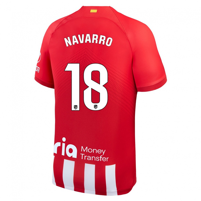 Kandiny Kinder Eva Navarro #18 Rot-Weiss Heimtrikot Trikot 2023/24 T-Shirt