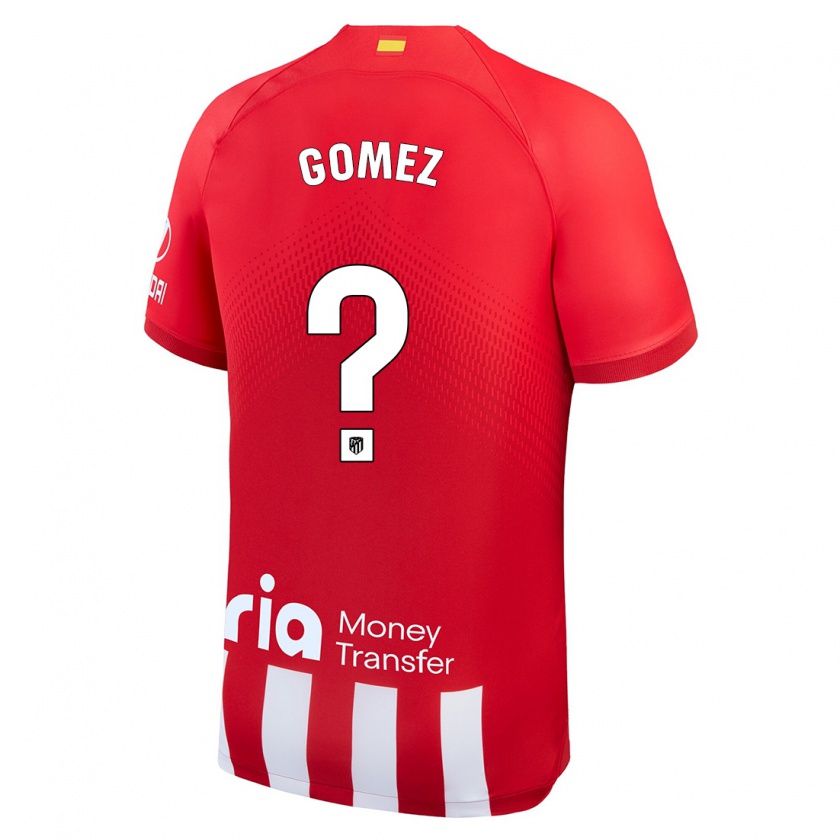 Kandiny Kinder Jesus Gomez #0 Rot-Weiss Heimtrikot Trikot 2023/24 T-Shirt