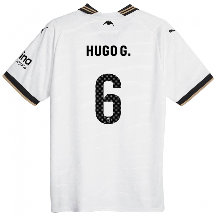 Kandiny Kinder Hugo Guillamón #6 Weiß Heimtrikot Trikot 2023/24 T-Shirt