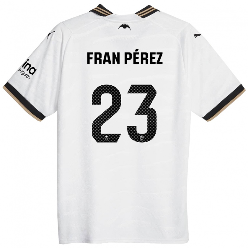 Kandiny Kinder Fran Pérez #23 Weiß Heimtrikot Trikot 2023/24 T-Shirt