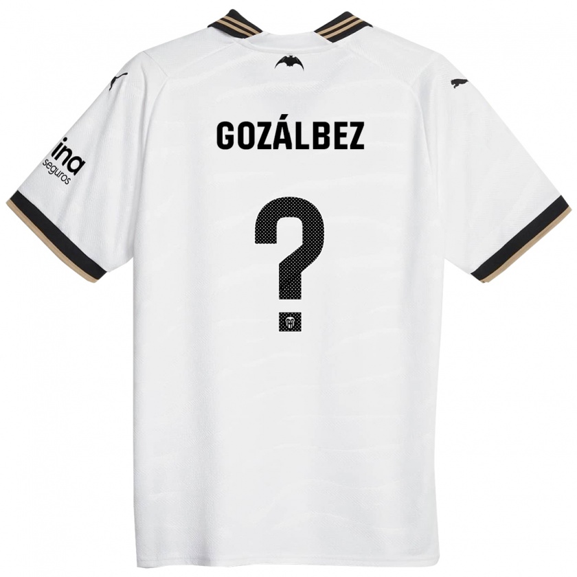 Kandiny Kinder Pablo Gozálbez #0 Weiß Heimtrikot Trikot 2023/24 T-Shirt