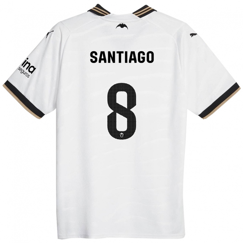 Kandiny Kinder Yellu Santiago #8 Weiß Heimtrikot Trikot 2023/24 T-Shirt