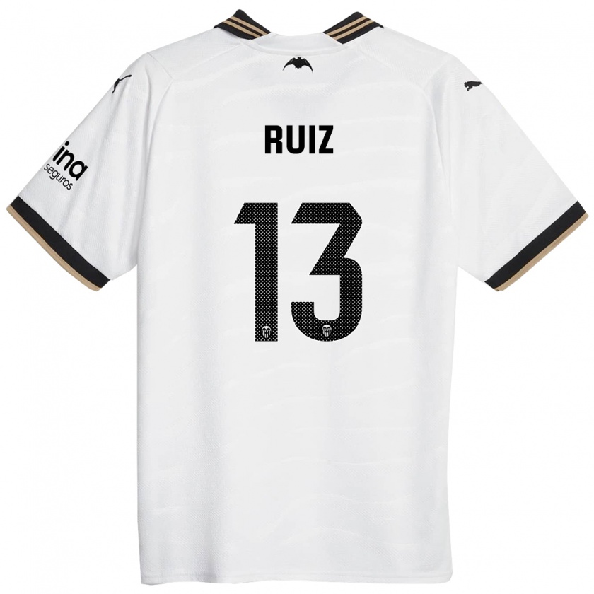 Kandiny Kinder Nil Ruiz #13 Weiß Heimtrikot Trikot 2023/24 T-Shirt