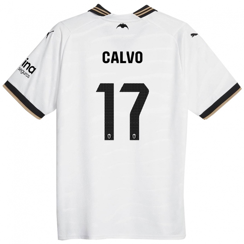 Kandiny Kinder Borja Calvo #17 Weiß Heimtrikot Trikot 2023/24 T-Shirt