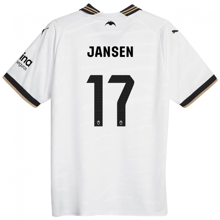 Kandiny Kinder Ellen Jansen #17 Weiß Heimtrikot Trikot 2023/24 T-Shirt