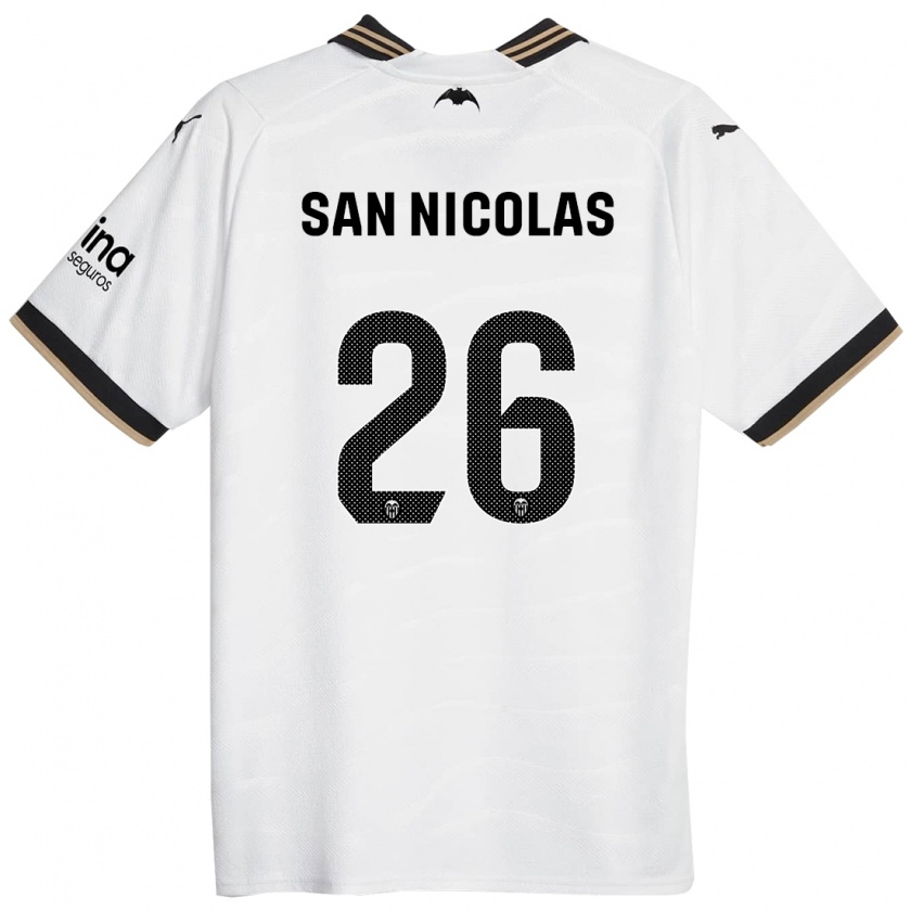 Kandiny Kinder Olga San Nicolas #26 Weiß Heimtrikot Trikot 2023/24 T-Shirt