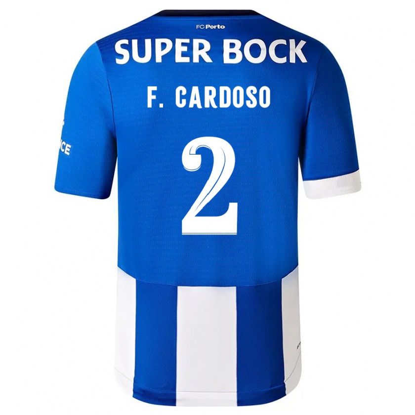 Kandiny Kinder Fábio Cardoso #2 Blau Weiss Heimtrikot Trikot 2023/24 T-Shirt