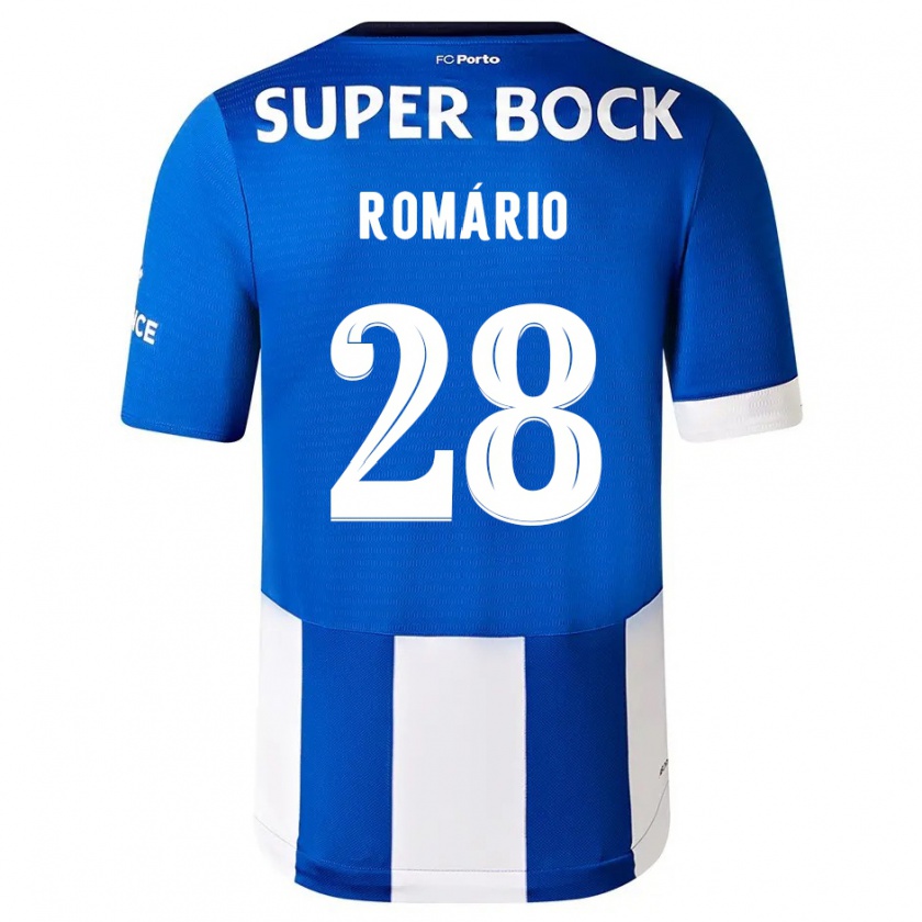 Kandiny Kinder Romário Baró #28 Blau Weiss Heimtrikot Trikot 2023/24 T-Shirt