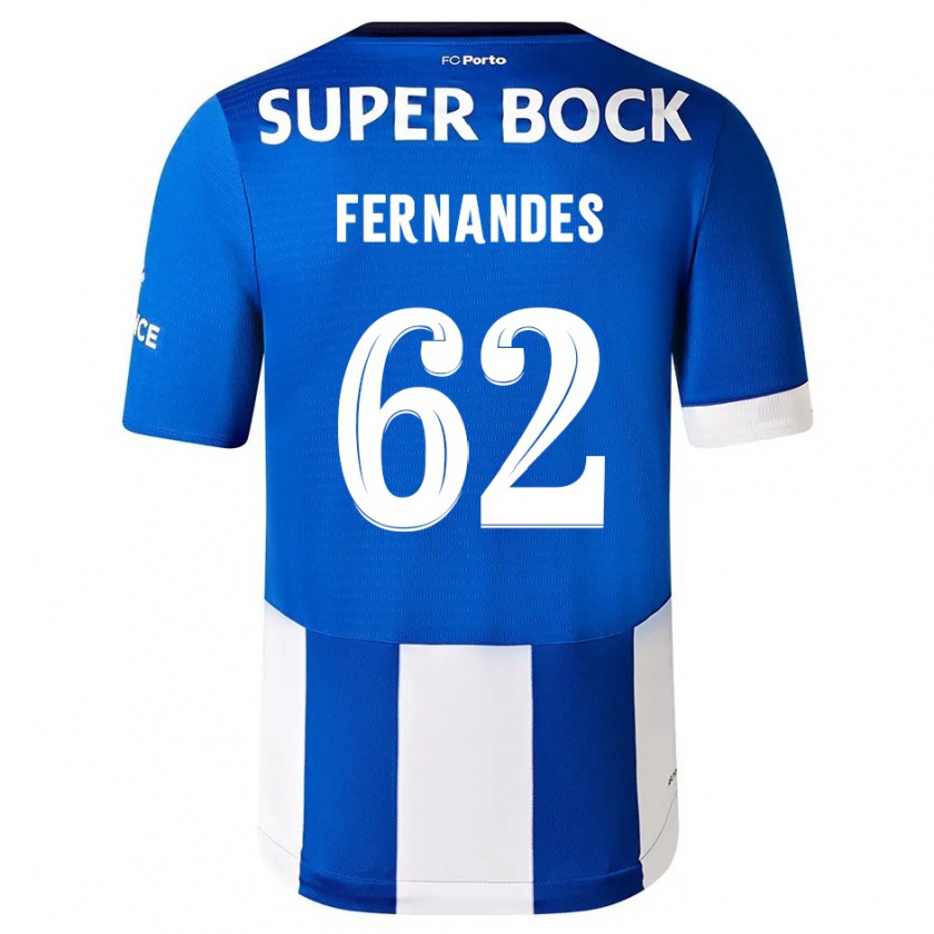 Kandiny Kinder Rodrigo Fernandes #62 Blau Weiss Heimtrikot Trikot 2023/24 T-Shirt