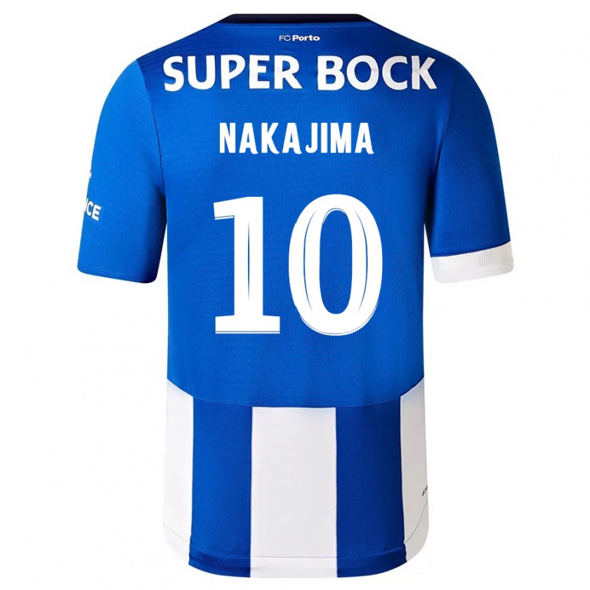 Kandiny Kinder Shoya Nakajima #10 Blau Weiss Heimtrikot Trikot 2023/24 T-Shirt