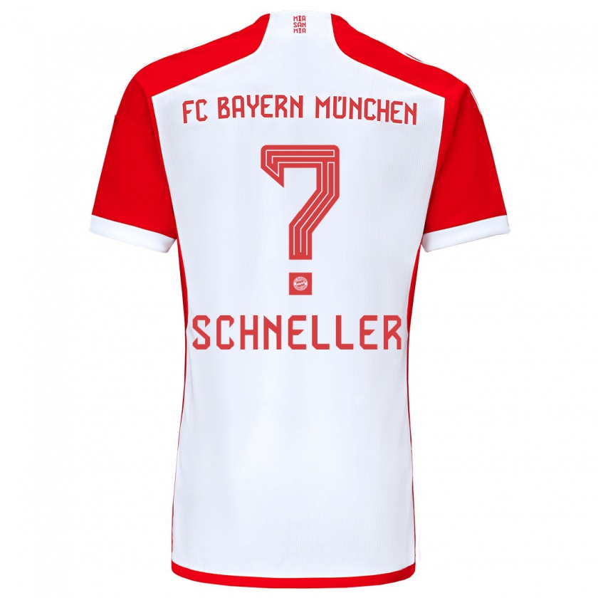 Kandiny Kinder Lukas Schneller #0 Rot-Weiss Heimtrikot Trikot 2023/24 T-Shirt