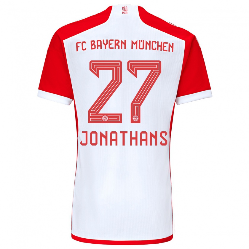 Kandiny Kinder David Jonathans #27 Rot-Weiss Heimtrikot Trikot 2023/24 T-Shirt