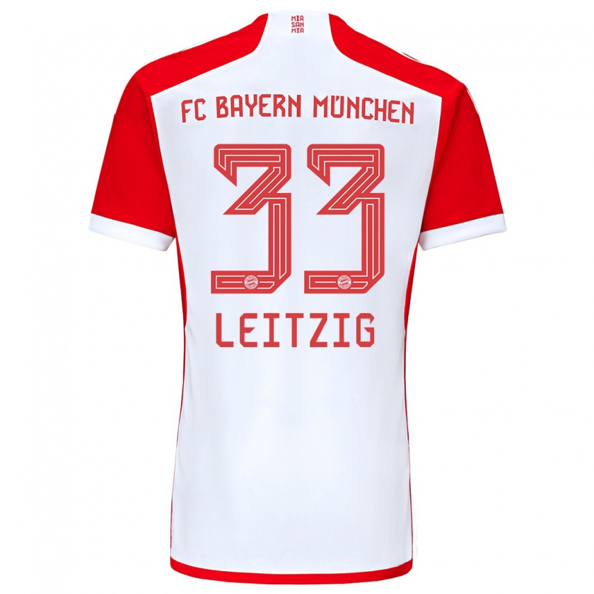 Kandiny Kinder Janina Leitzig #33 Rot-Weiss Heimtrikot Trikot 2023/24 T-Shirt